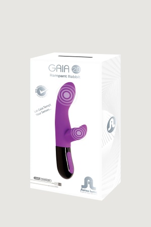 Вибратор-кролик Gaia 2.0 от Adrien Lastic 20.4 * 3.6 см лиловый